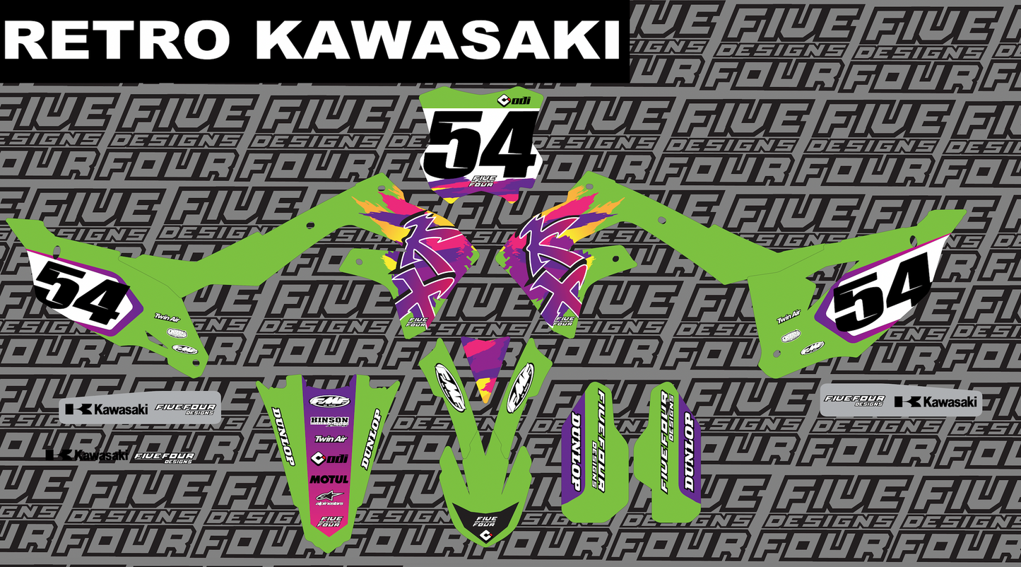 Retro Kawasaki Semi Custom Graphics